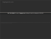 Tablet Screenshot of biglegend.com